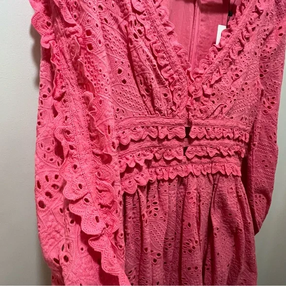 Allison New York Women’s Taylor Mini DressPink eyelet 6, NWT
